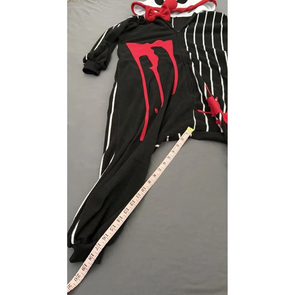 Clown Costume Cosplay Halloween Bodysuit Adult Size Small Black Red White